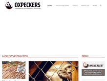 Tablet Screenshot of oxpeckers.org